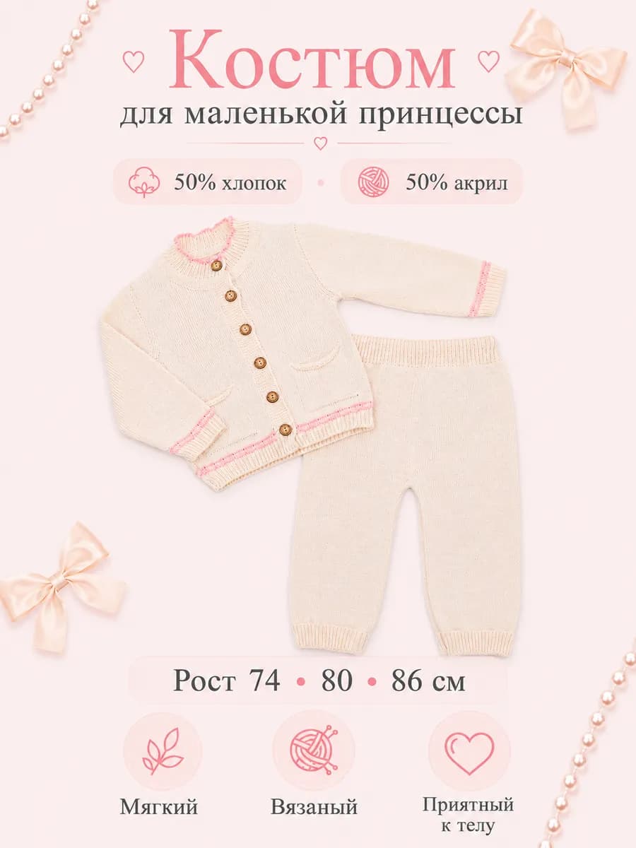 Трикотажный костюм для новорожденного малыша