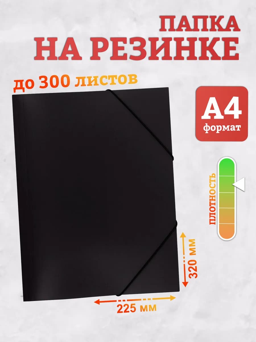 Папка на резинке А4 для документов и бумаг