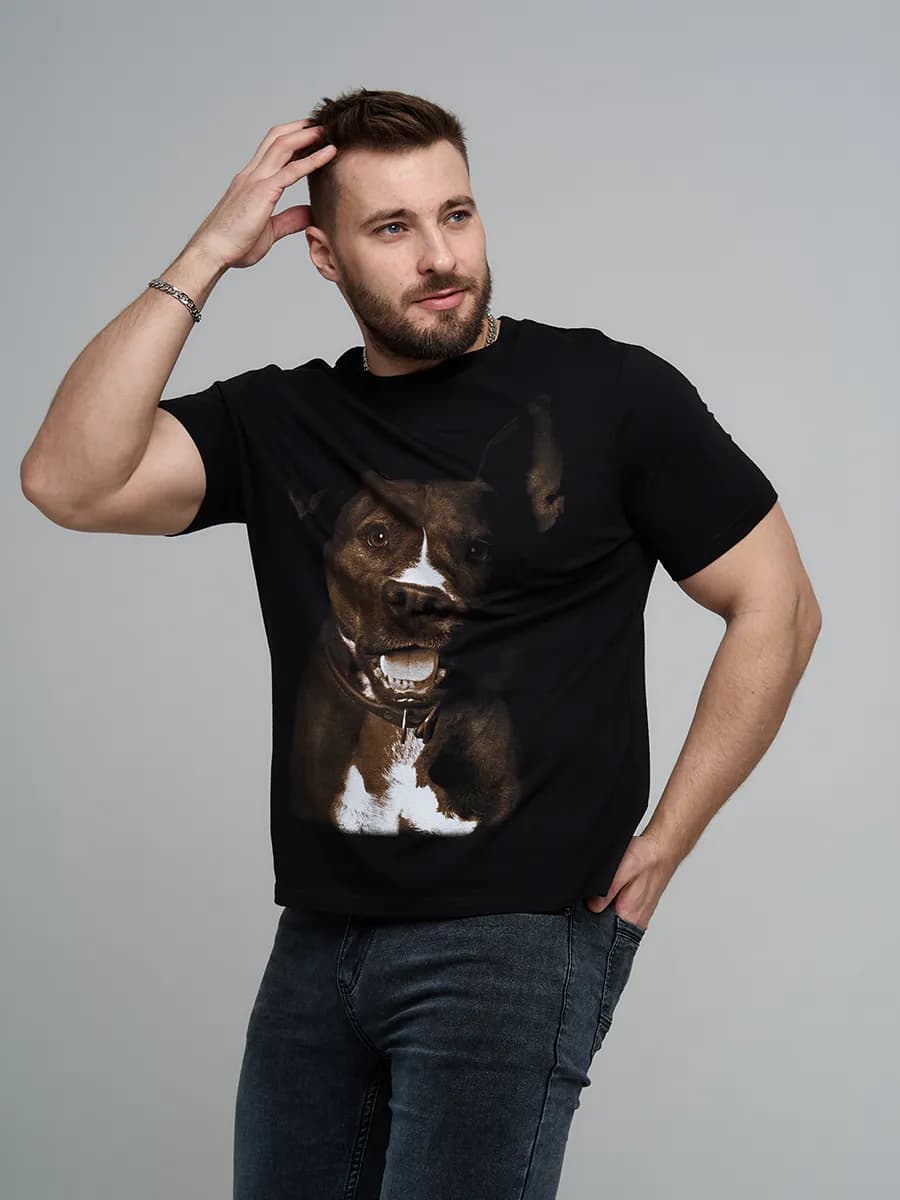 Футболка с принтом хлопковая