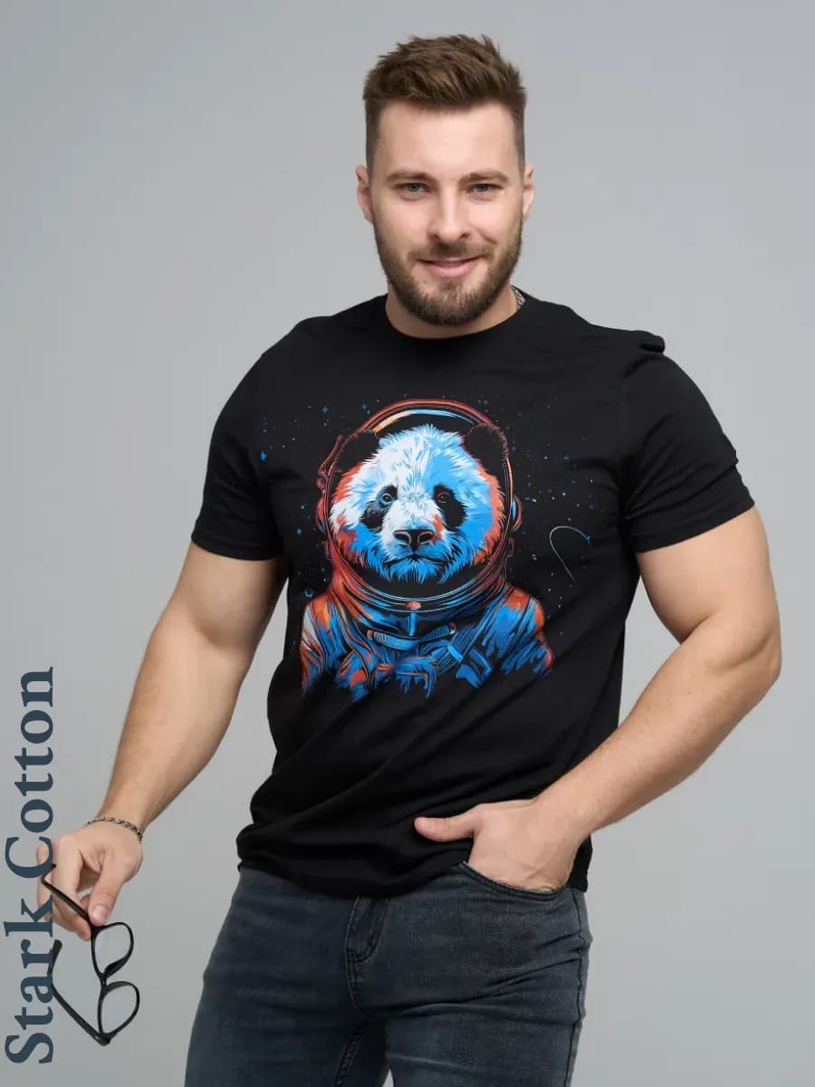 Футболка с принтом хлопковая