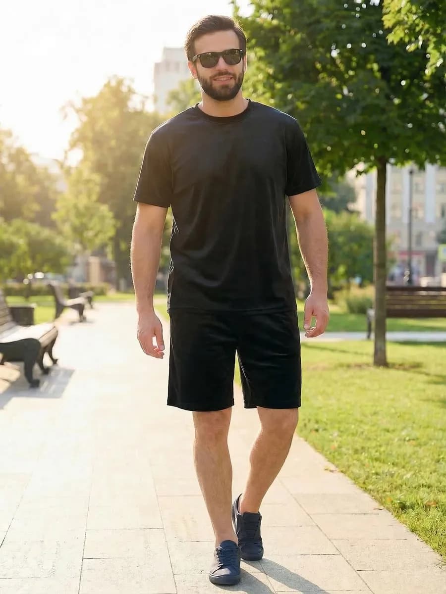 Велюровый домашний костюм с шортами большие размеры