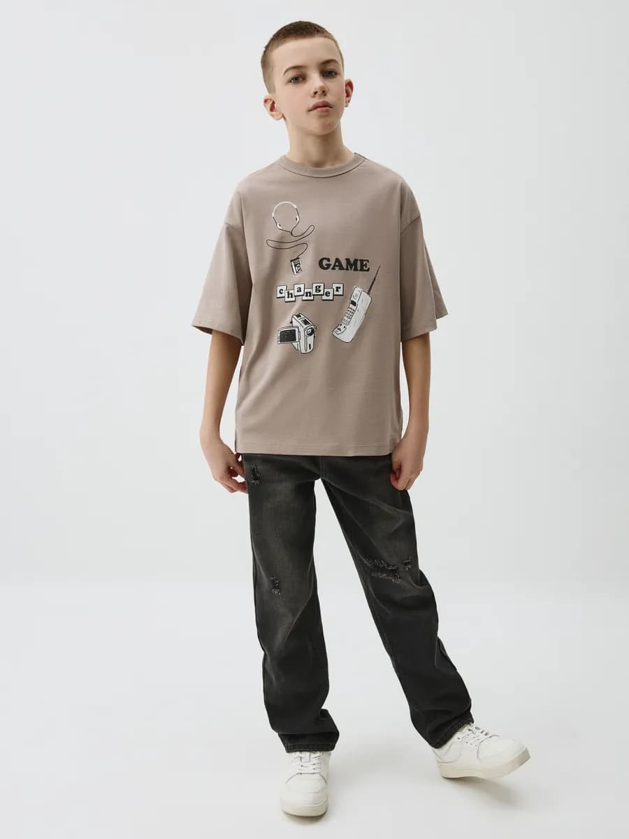 Джинсы свободные рваные Relaxed fit