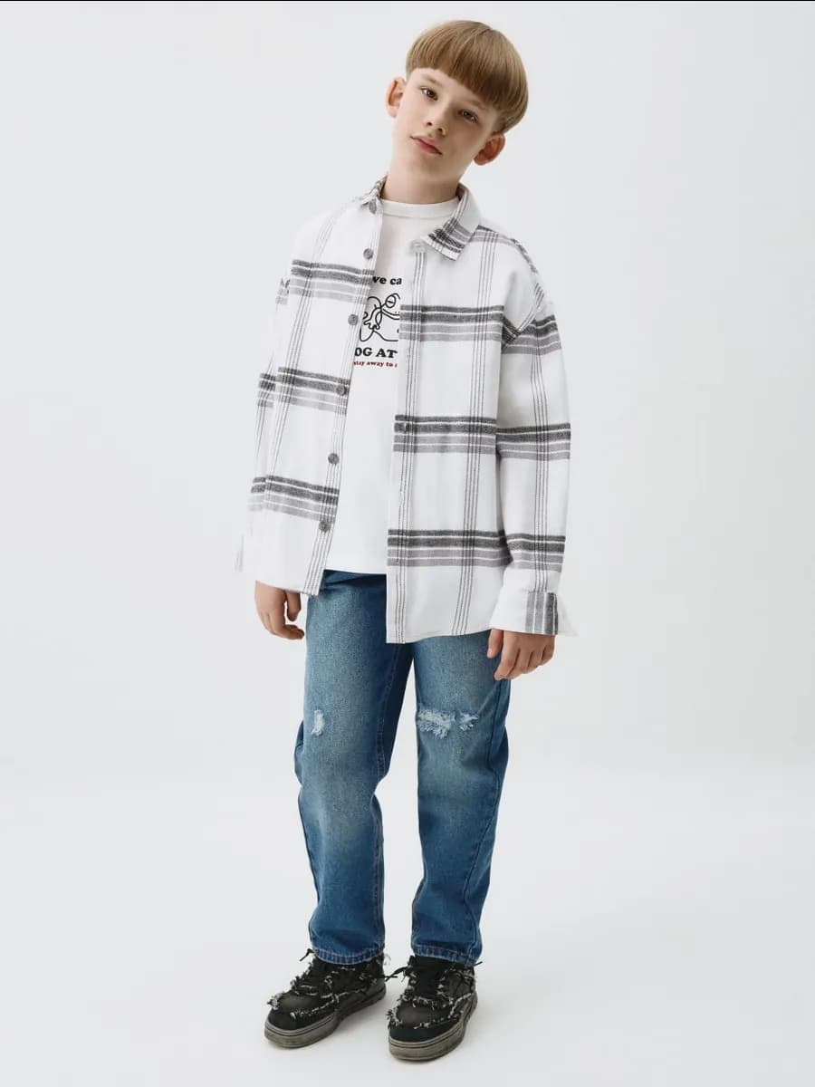 Джинсы свободные рваные Relaxed fit