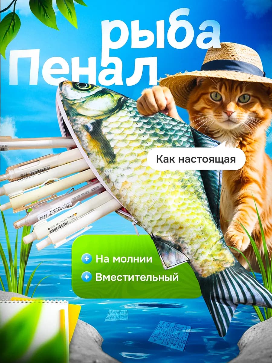 Пенал в виде рыбы карась