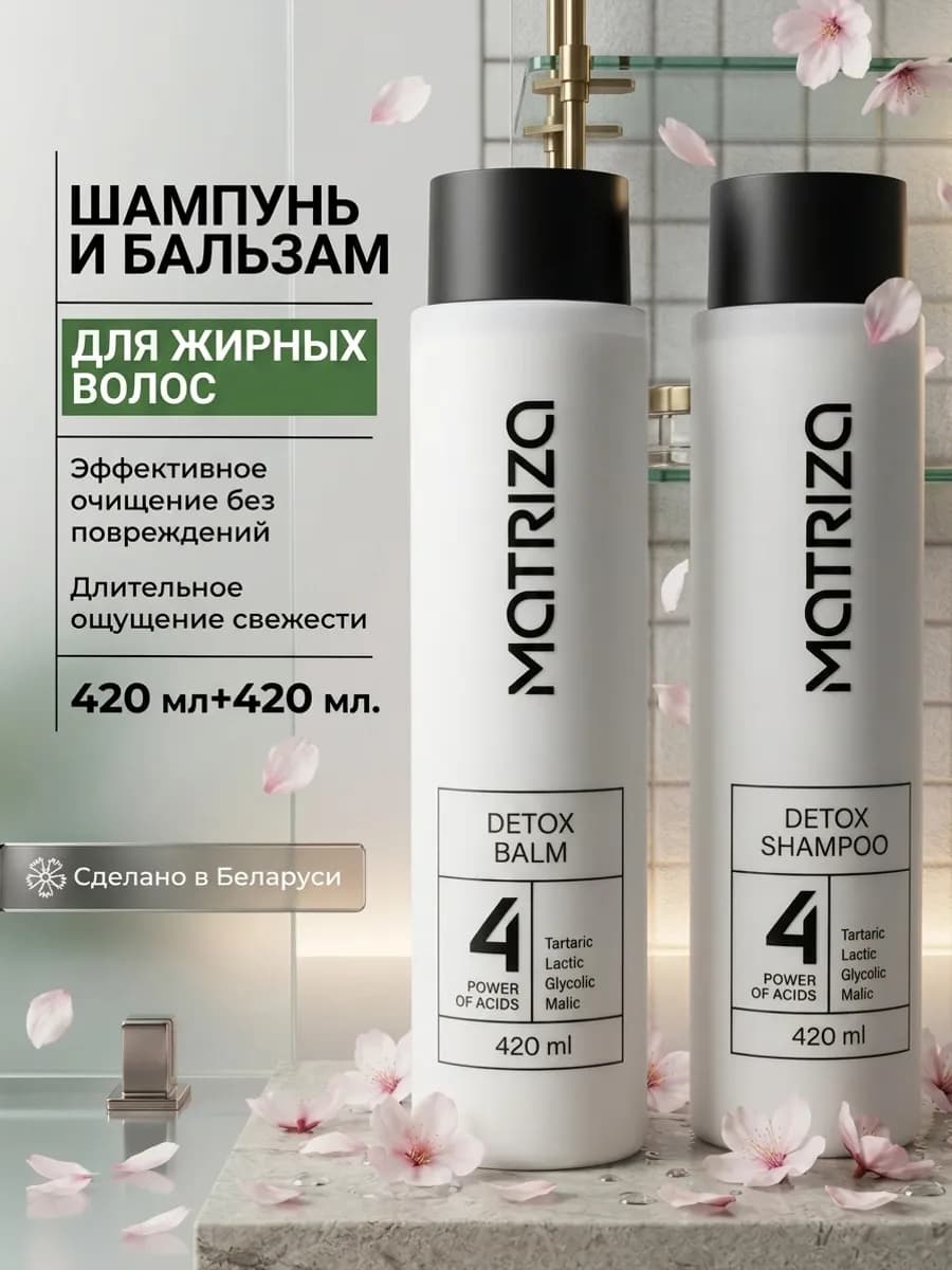 Шампунь и бальзам для жирных волос