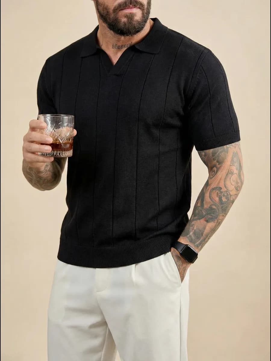 Футболка поло old money с коротким рукавом