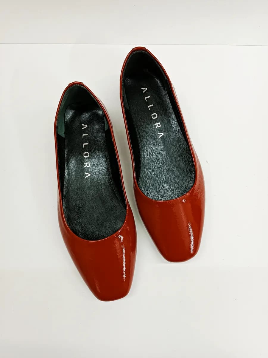 туфли балетки кожаные на широкую ногу