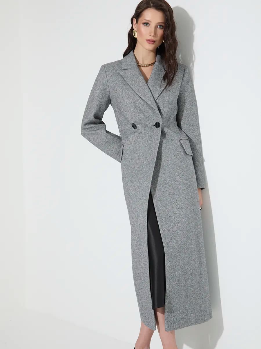 Пальто макси весна-осень длинное приталенное