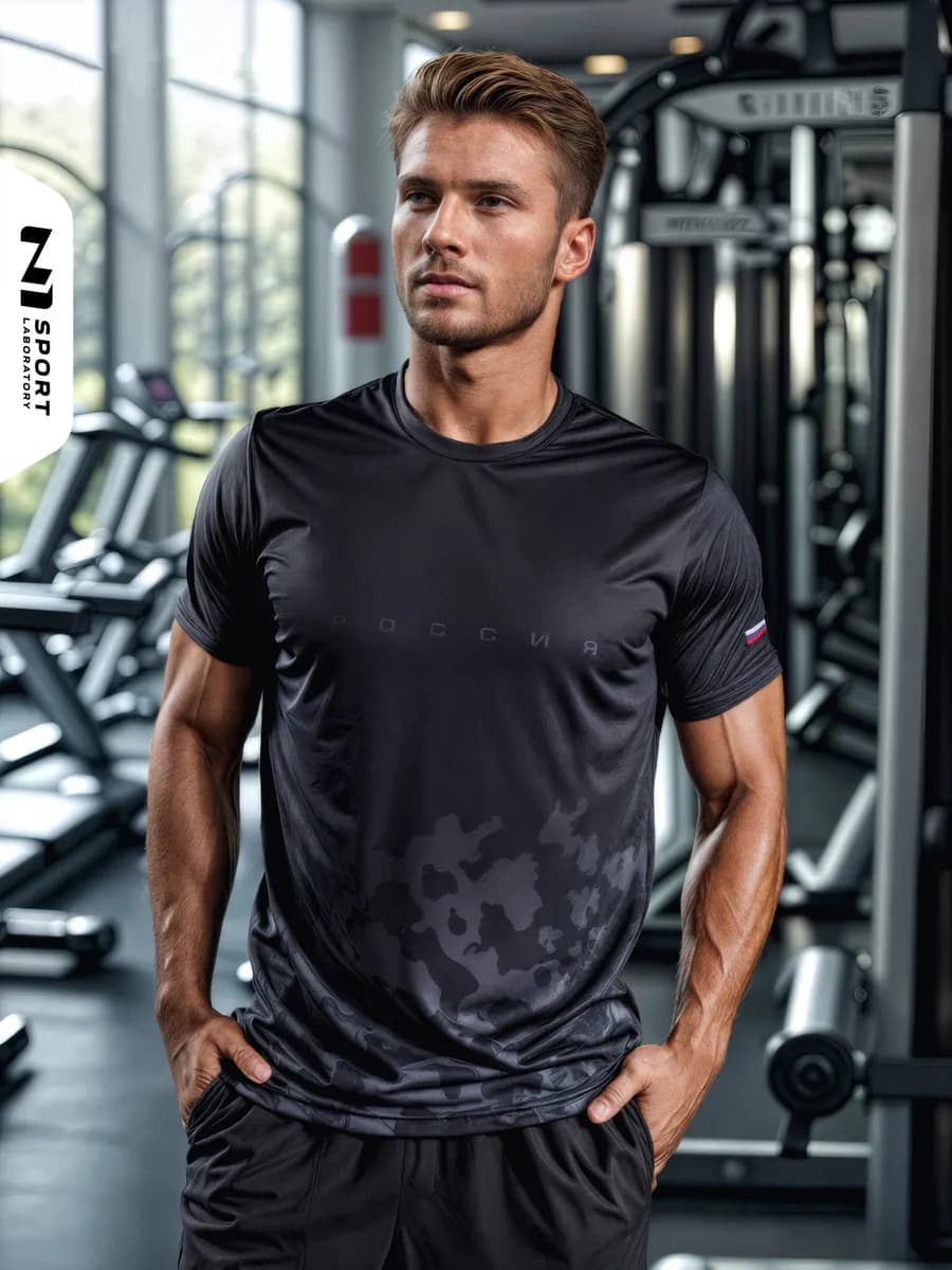 Спортивная футболка для тренировок и фитнеса в зале