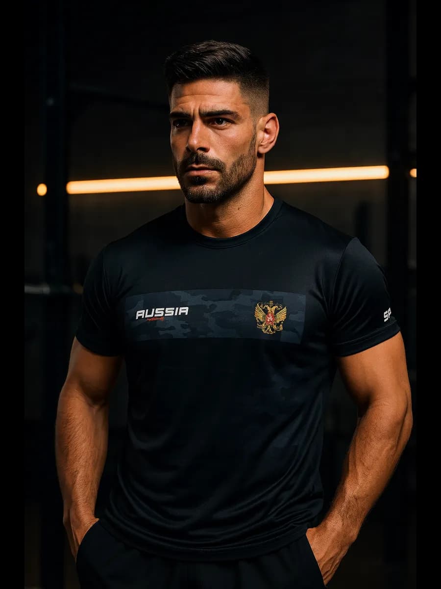 Спортивная футболка для тренировок и фитнеса в зале