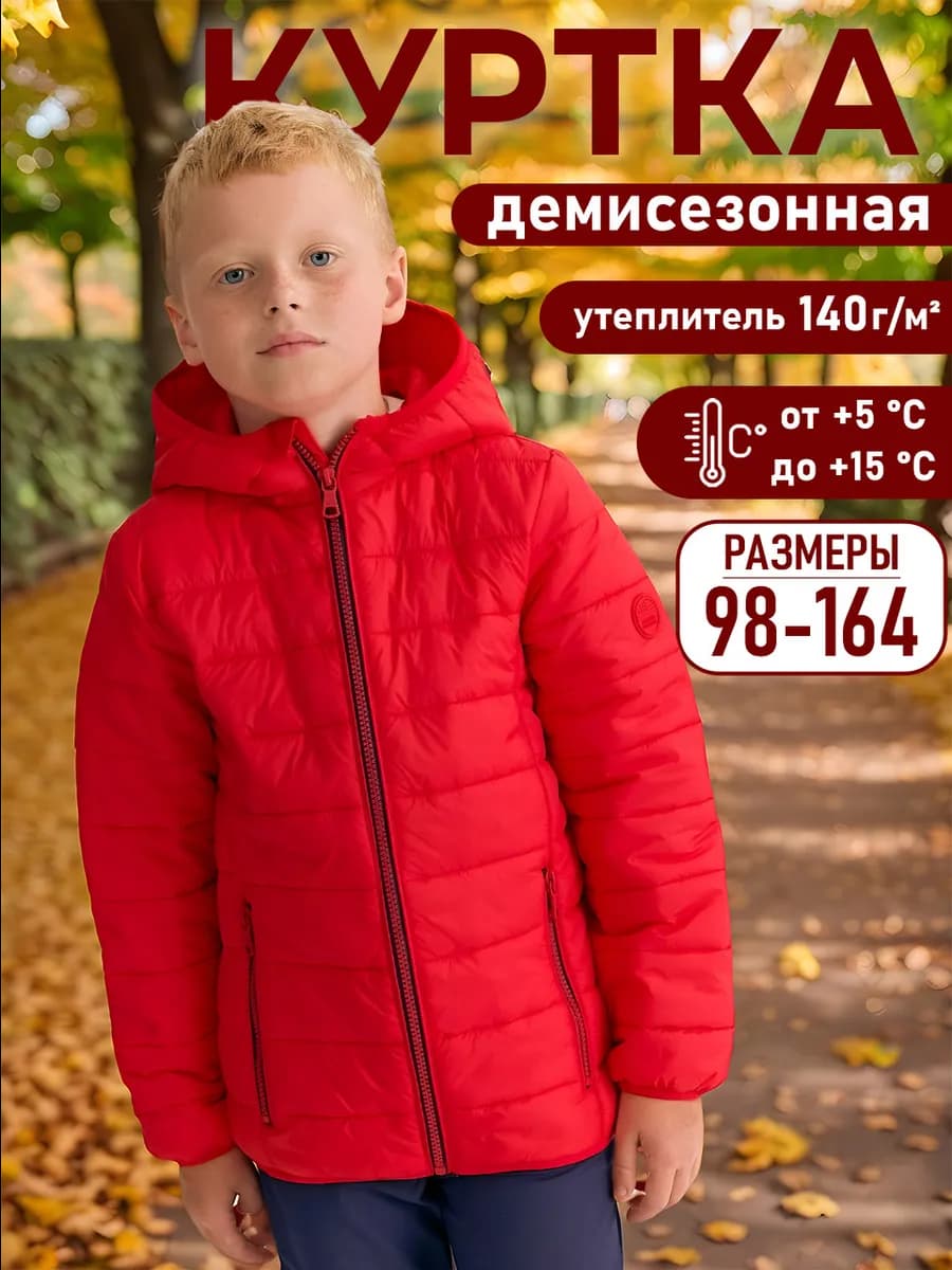 Куртка стеганая демисезонная с капюшоном