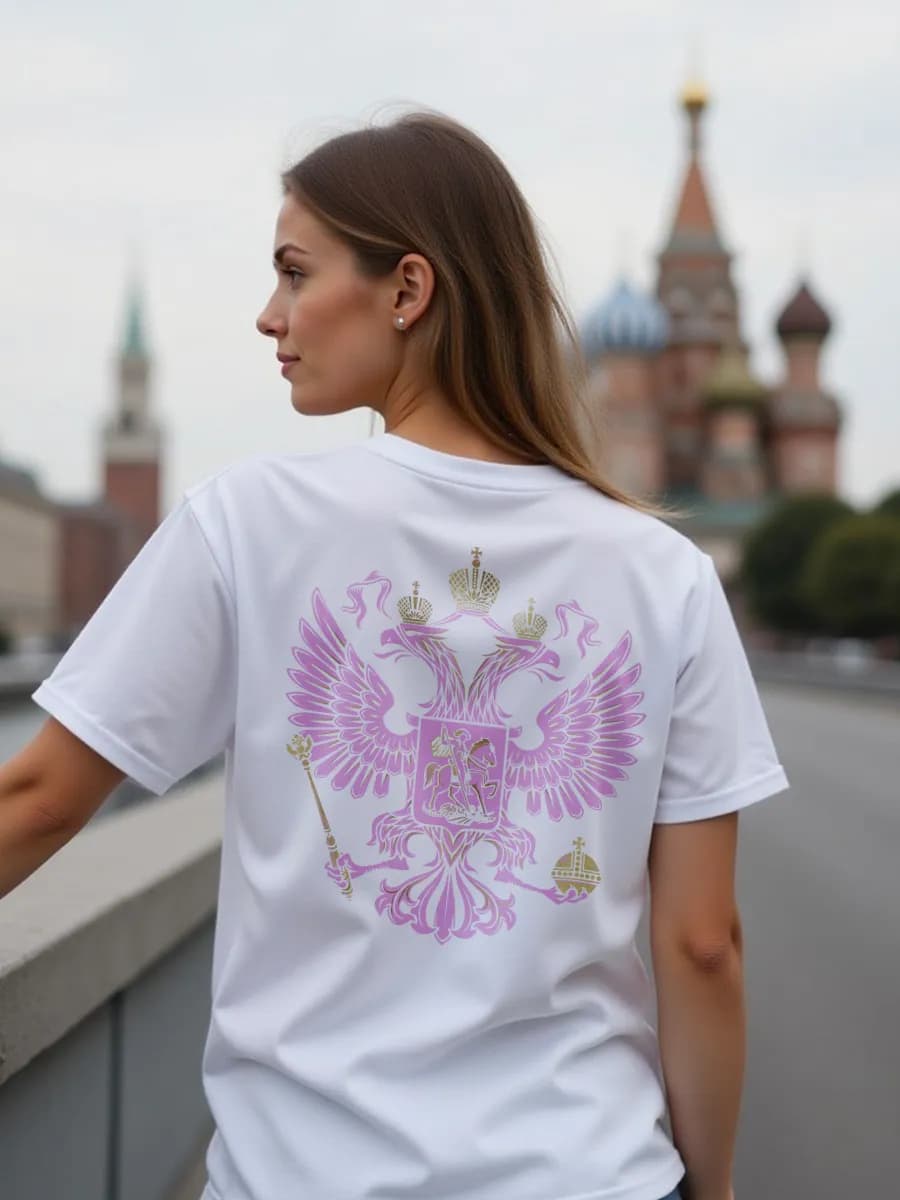 Футболка оверсайз с принтом Герб России