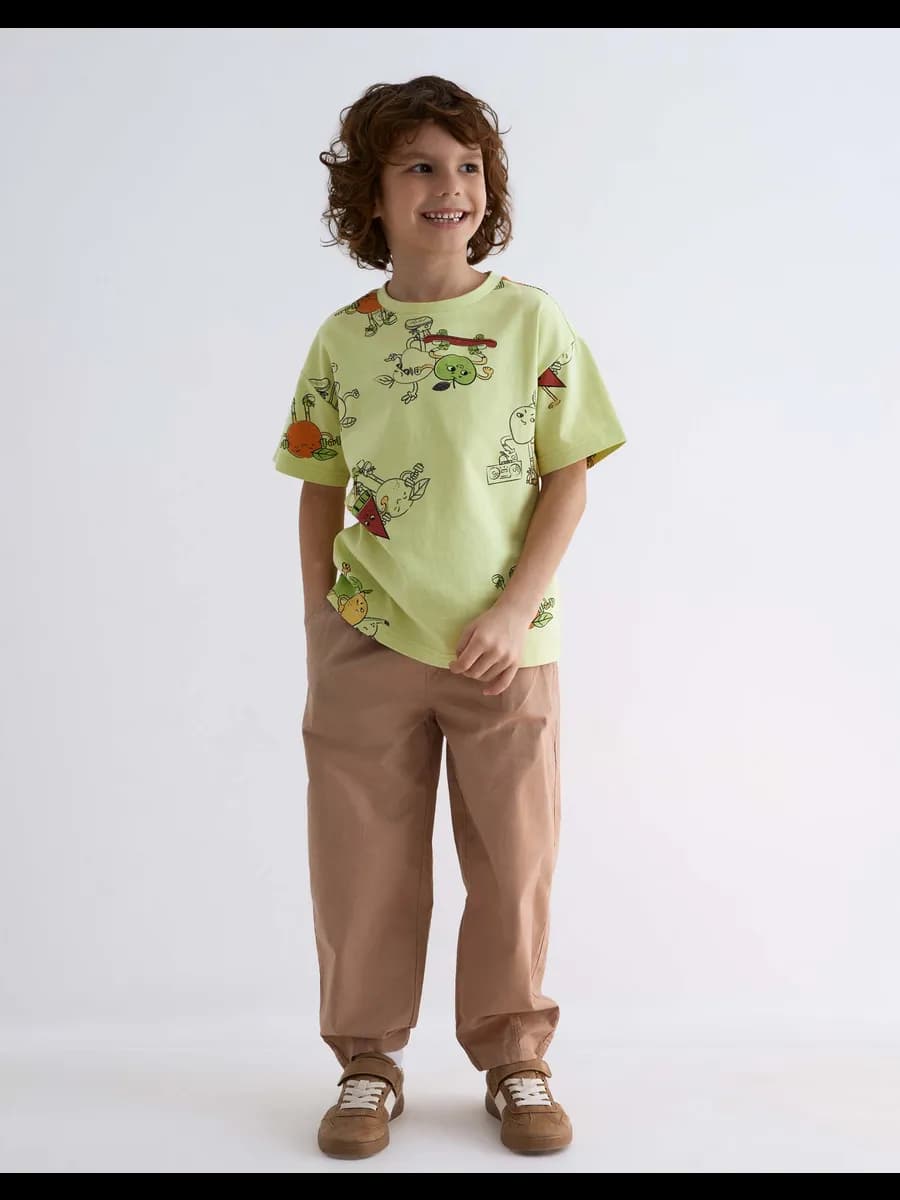 Бежевые брюки Slouchy