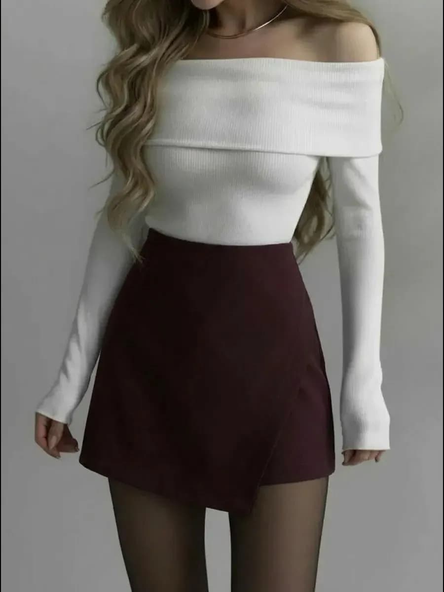 Юбка шорты зимняя мини школьная - фото 1