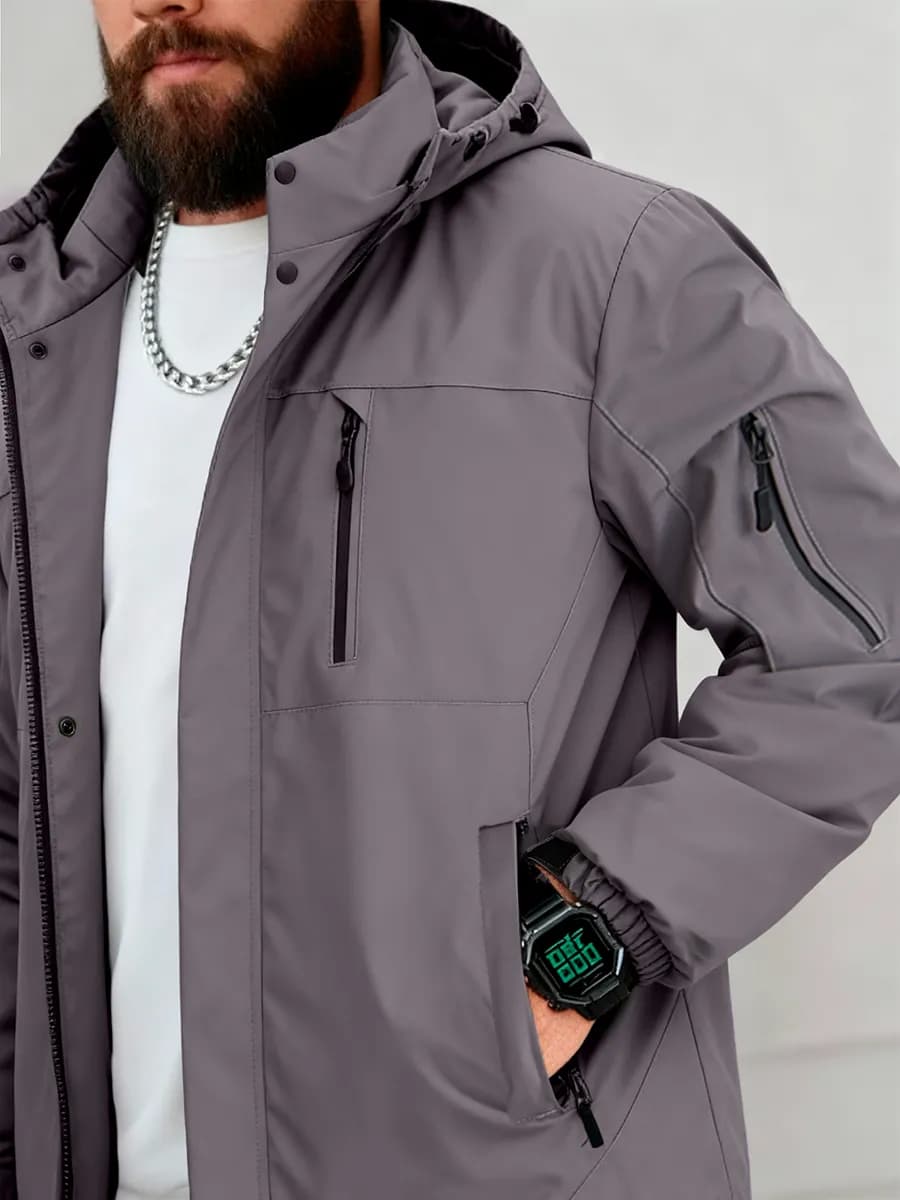 Ветровка осенняя с капюшоном большие размеры