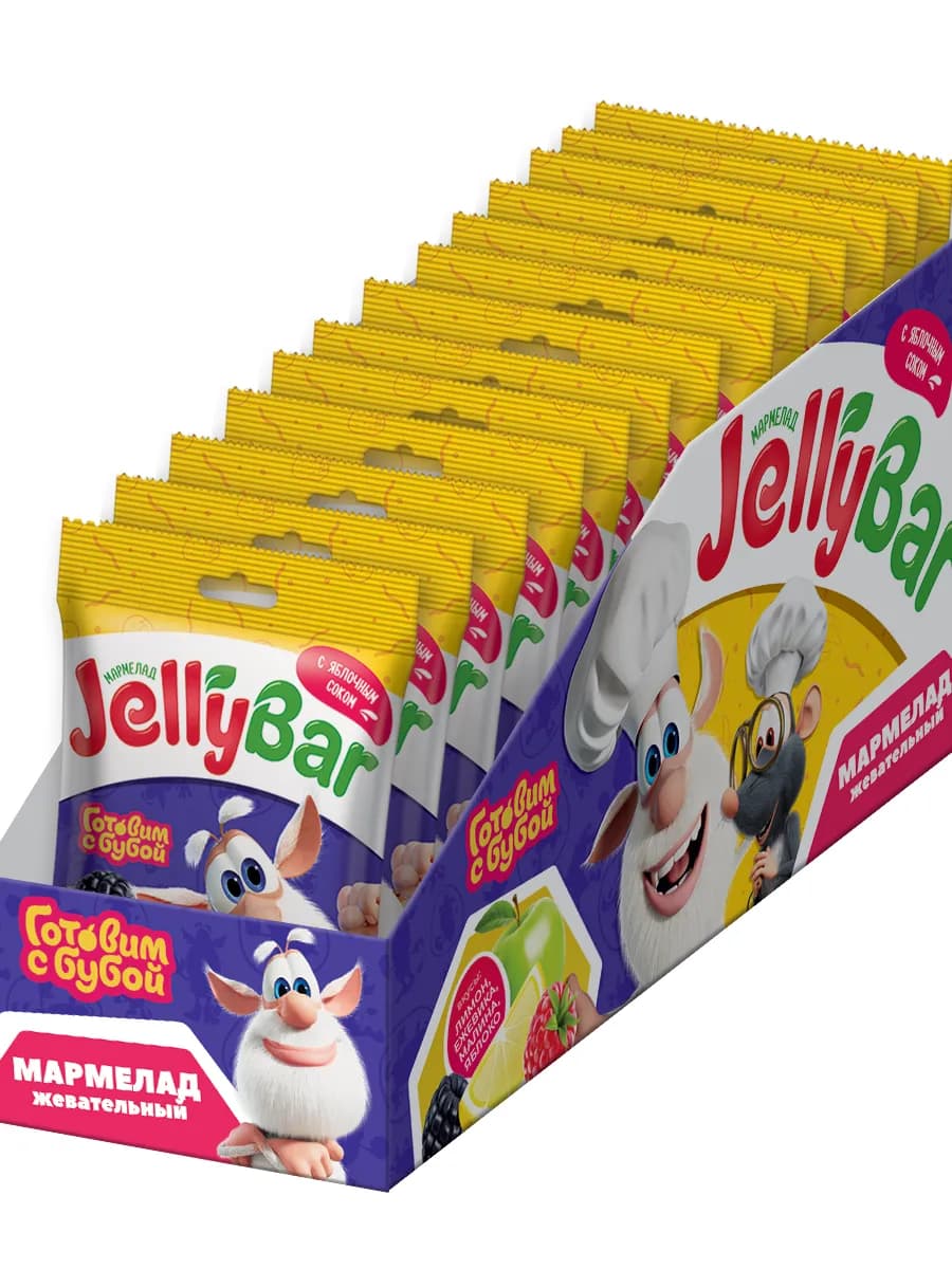Мармелад жевательный Готовим с Бубой Jellybar, 15 шт по 65г