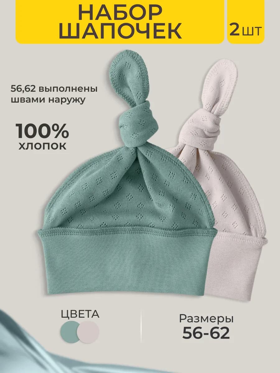 Шапочки для новорожденных