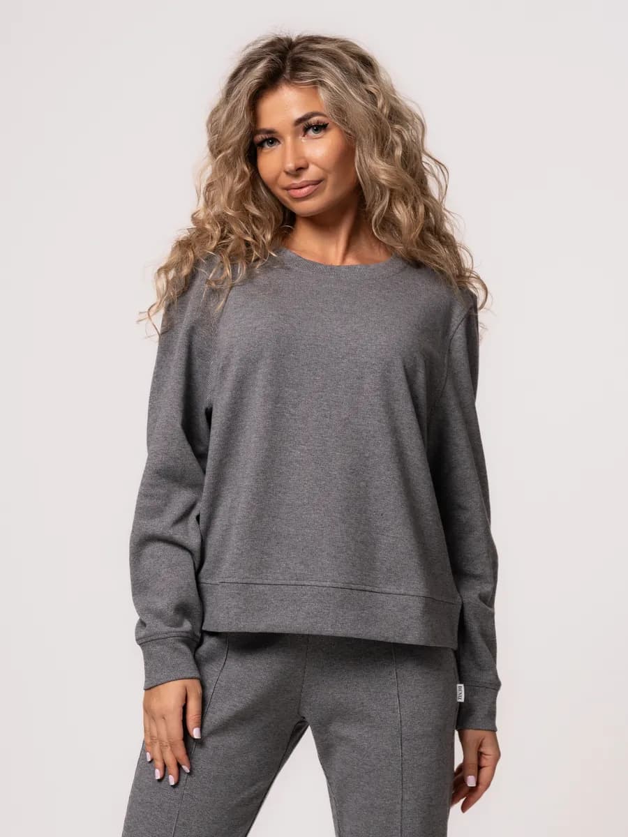 Свитшот однотонный базовый без начеса