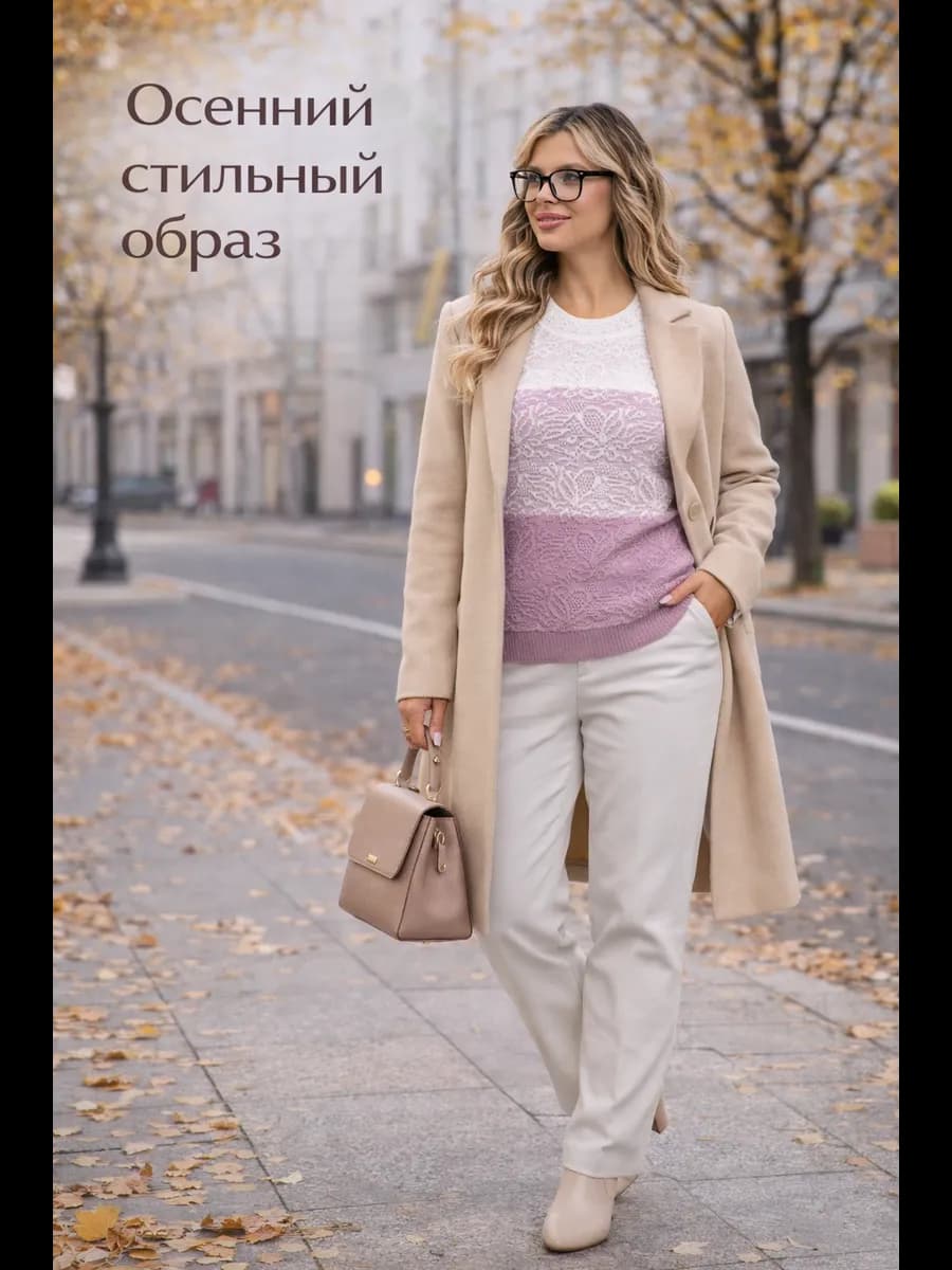 Джемпер женский ажурный тонкий демисезонный с шерстью