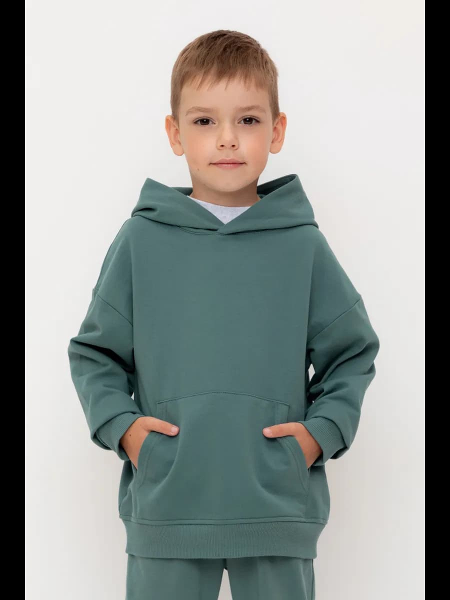 Толстовка с капюшоном для мальчика, натуральный хлопок