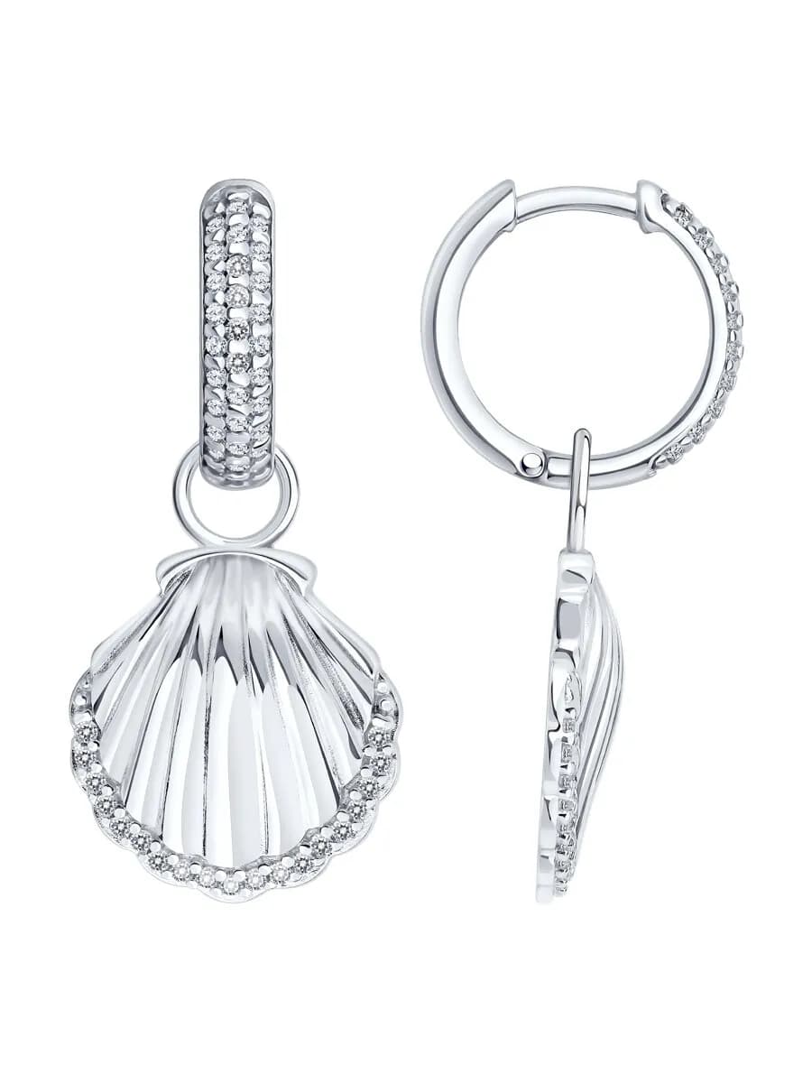 Серьги серебро 925 пробы висячие ювелирные