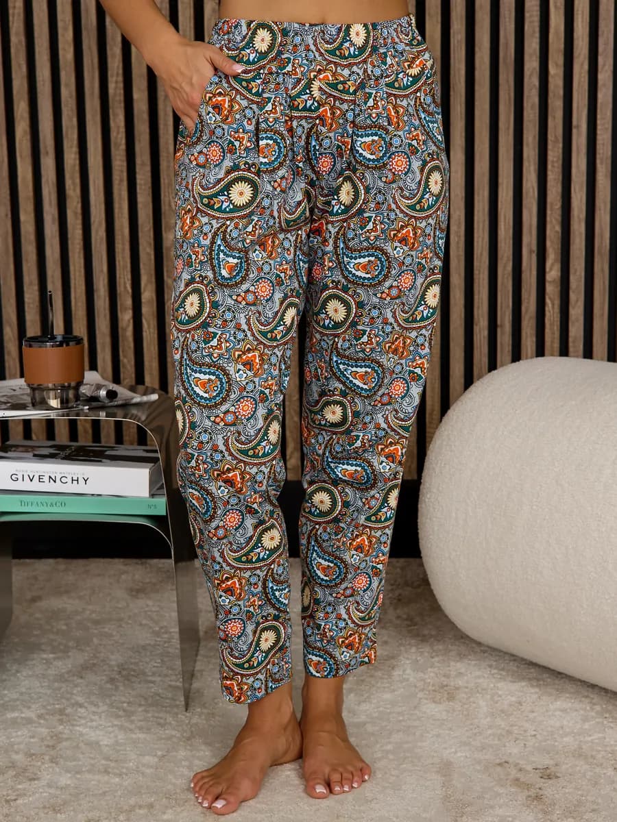 Брюки домашние больших размеров хлопок