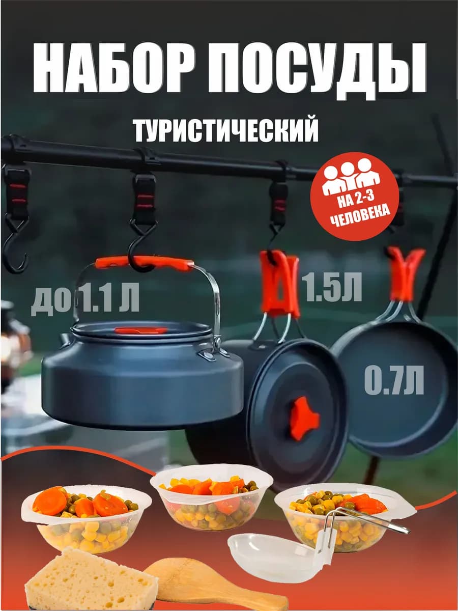 Набор посуды туристической походной