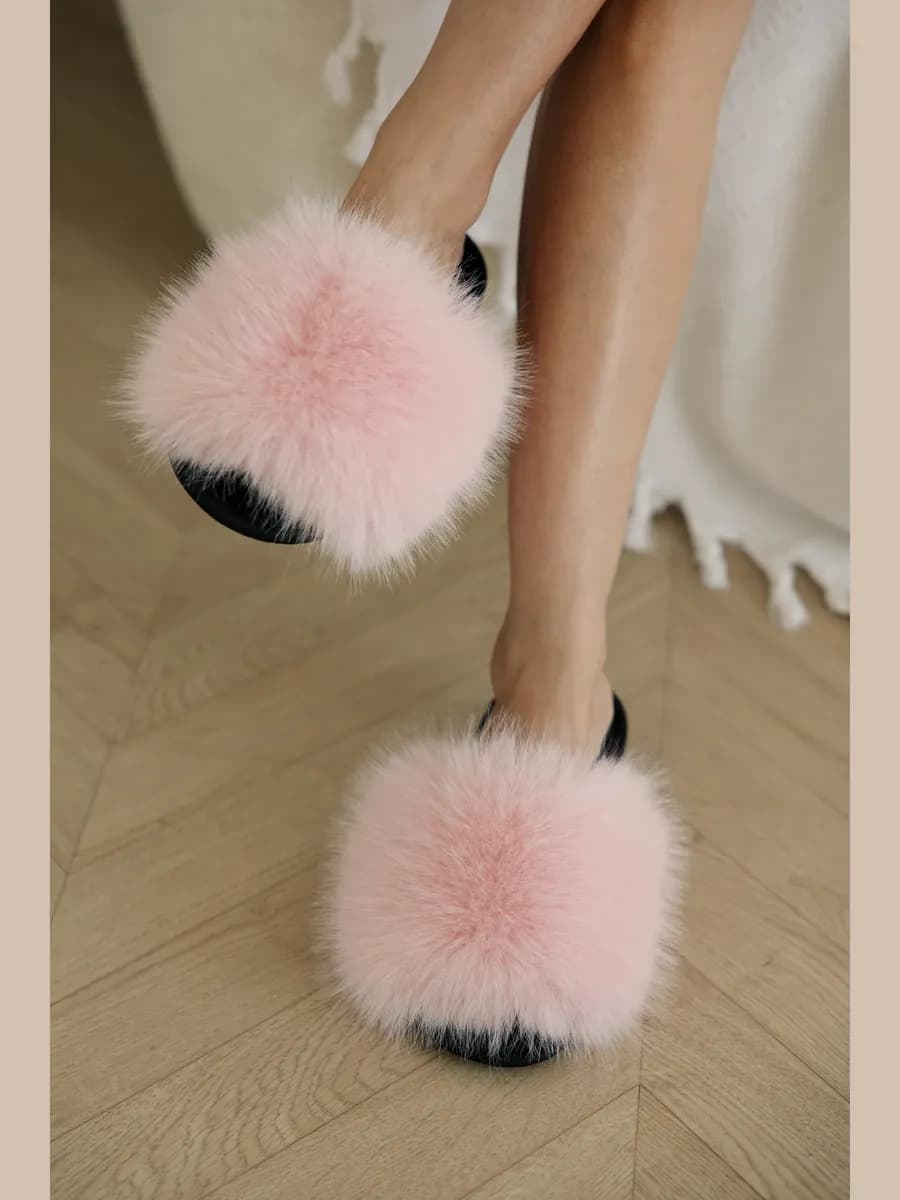 Тапочки домашние пушистые