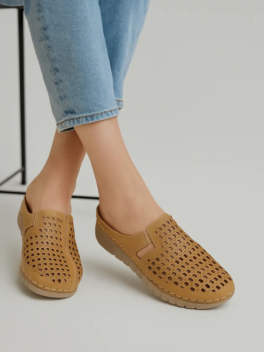 Сабо кожаные ортопедические на платформе