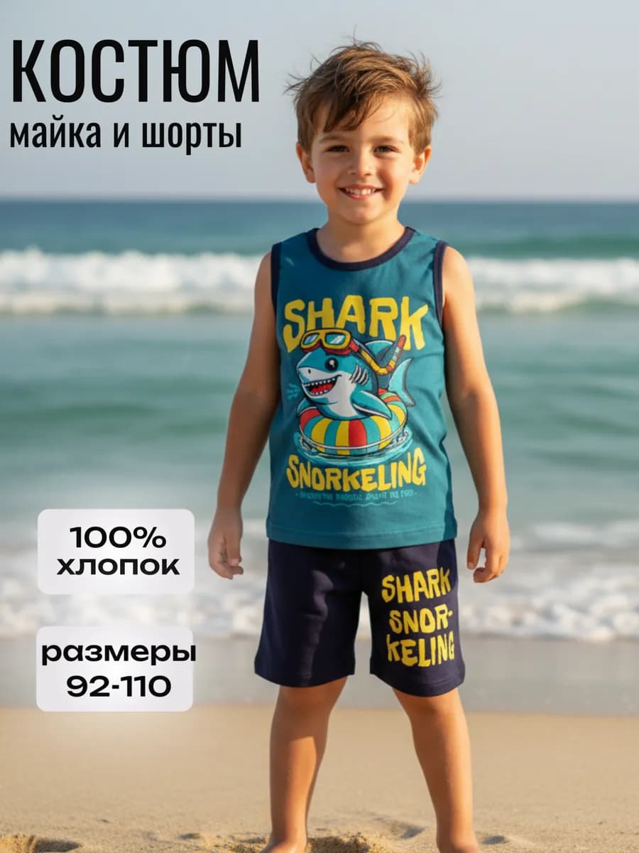 Костюм для мальчика летний майка с шортами