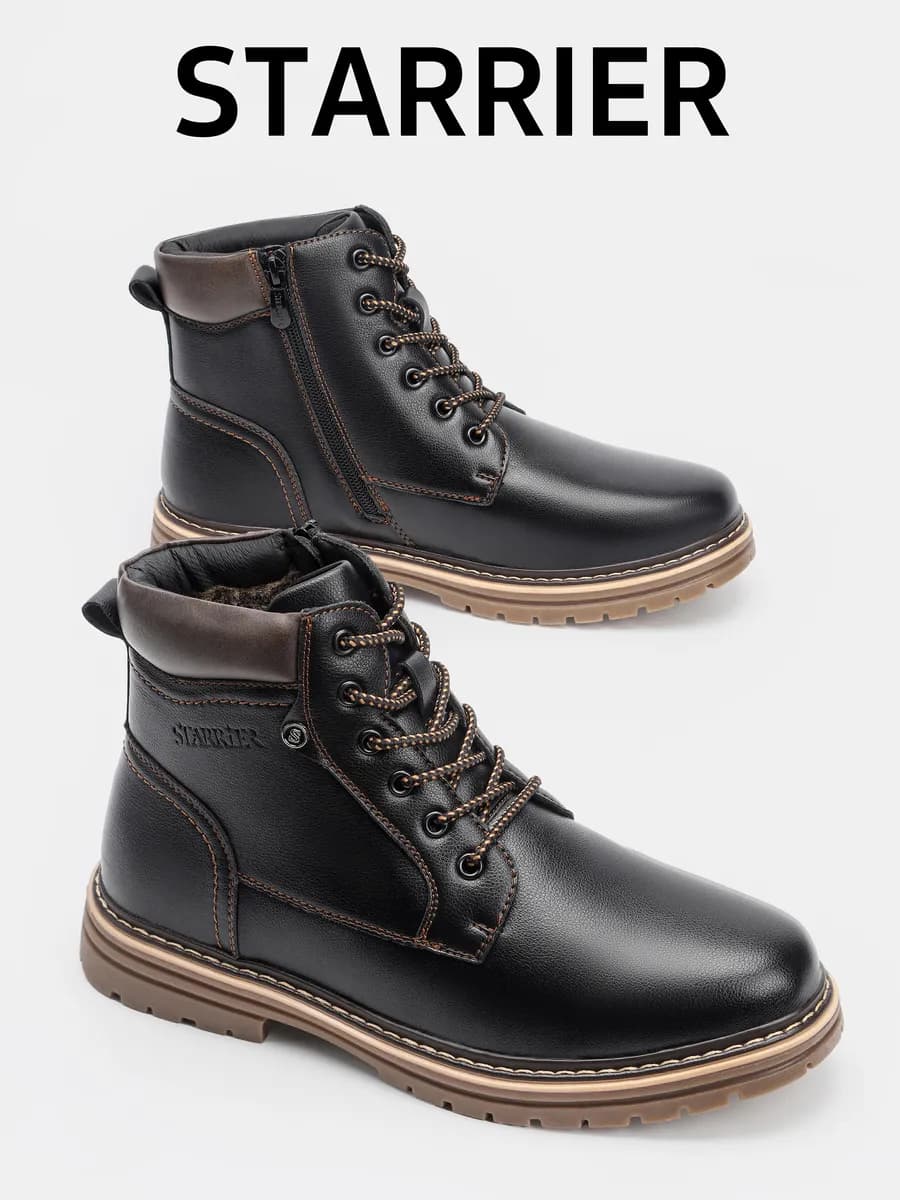 Ботинки зимние с мехом высокие