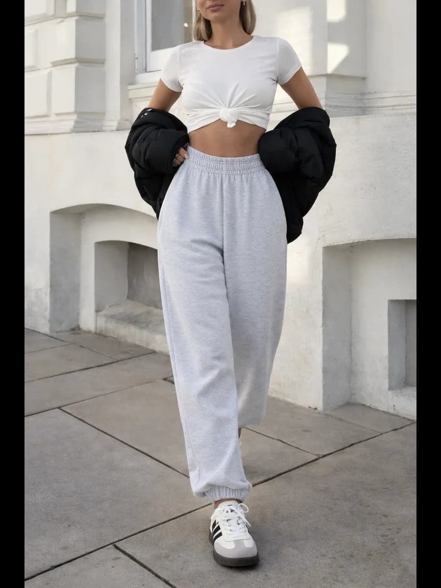 Штаны спортивные на резинке широкие оверсайз