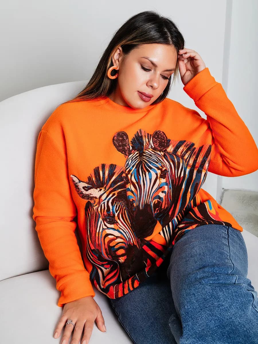 Флисовый свитшот большие размеры