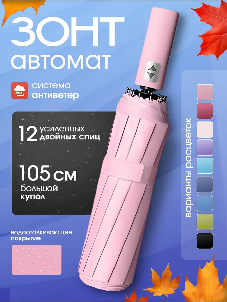 Зонт автомат антиветер усиленный