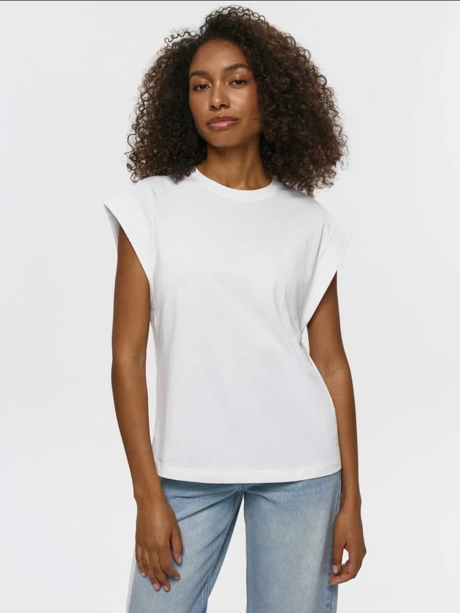 Футболка без рукавов свободная базовая