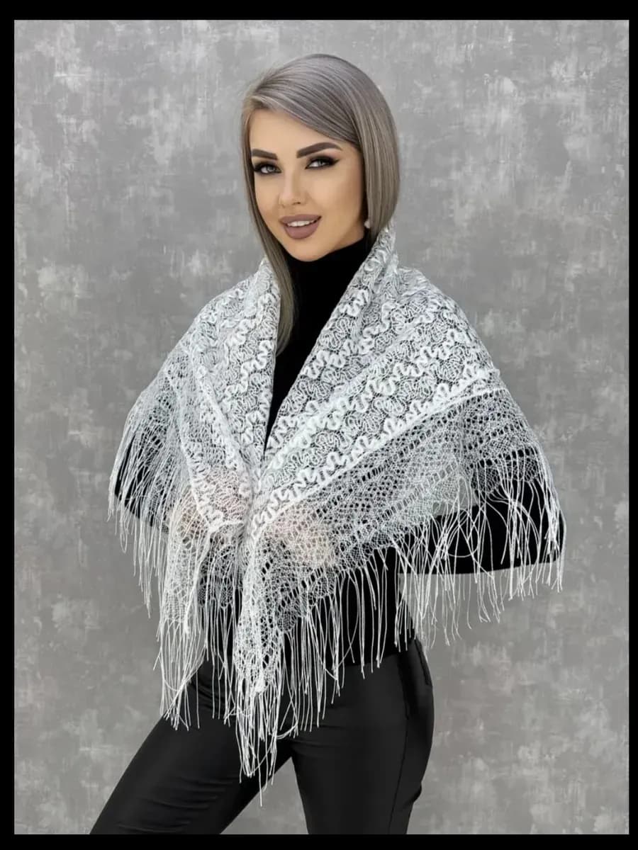 Платок на голову с бахромой - фото 1