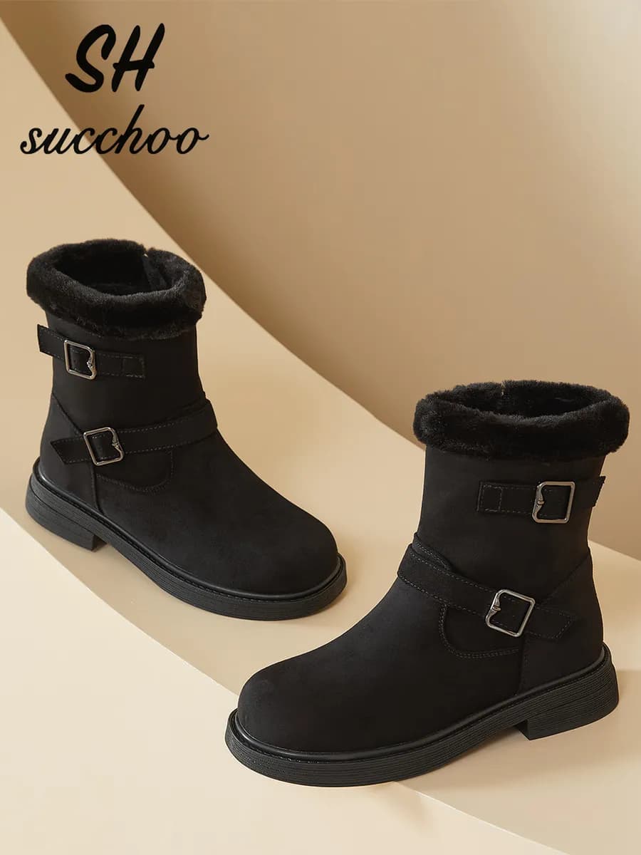 Ботинки женские зимние замшевые