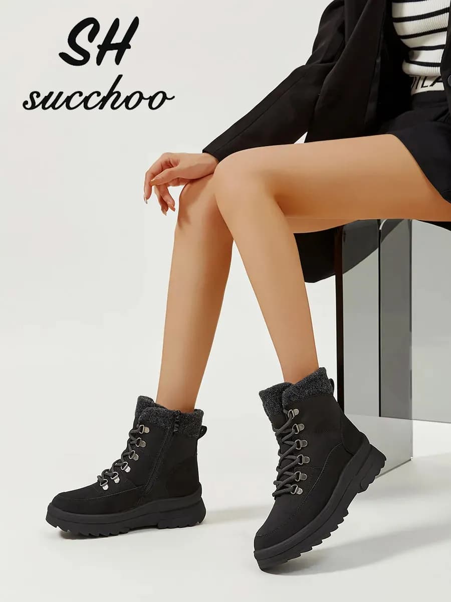 ботинки зимние на платформе