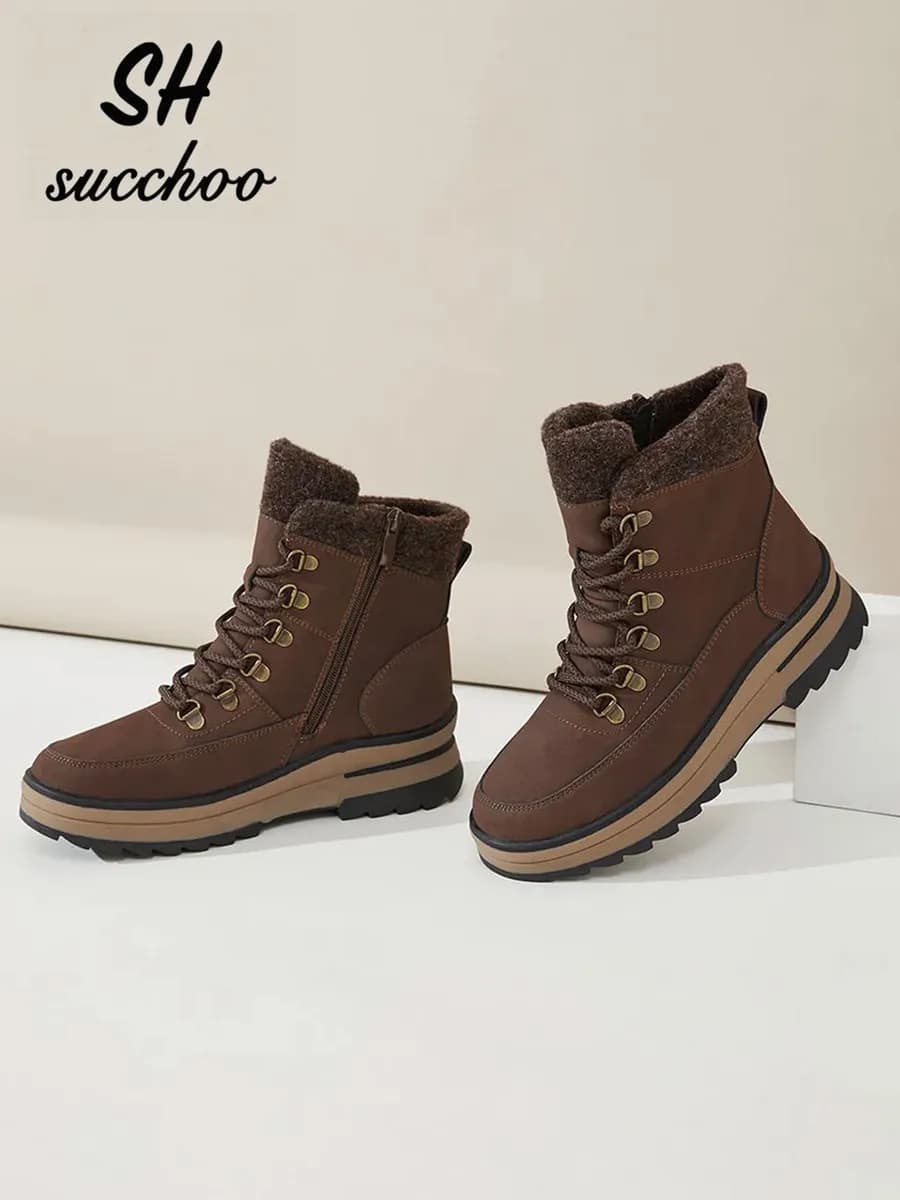 ботинки зимние на платформе