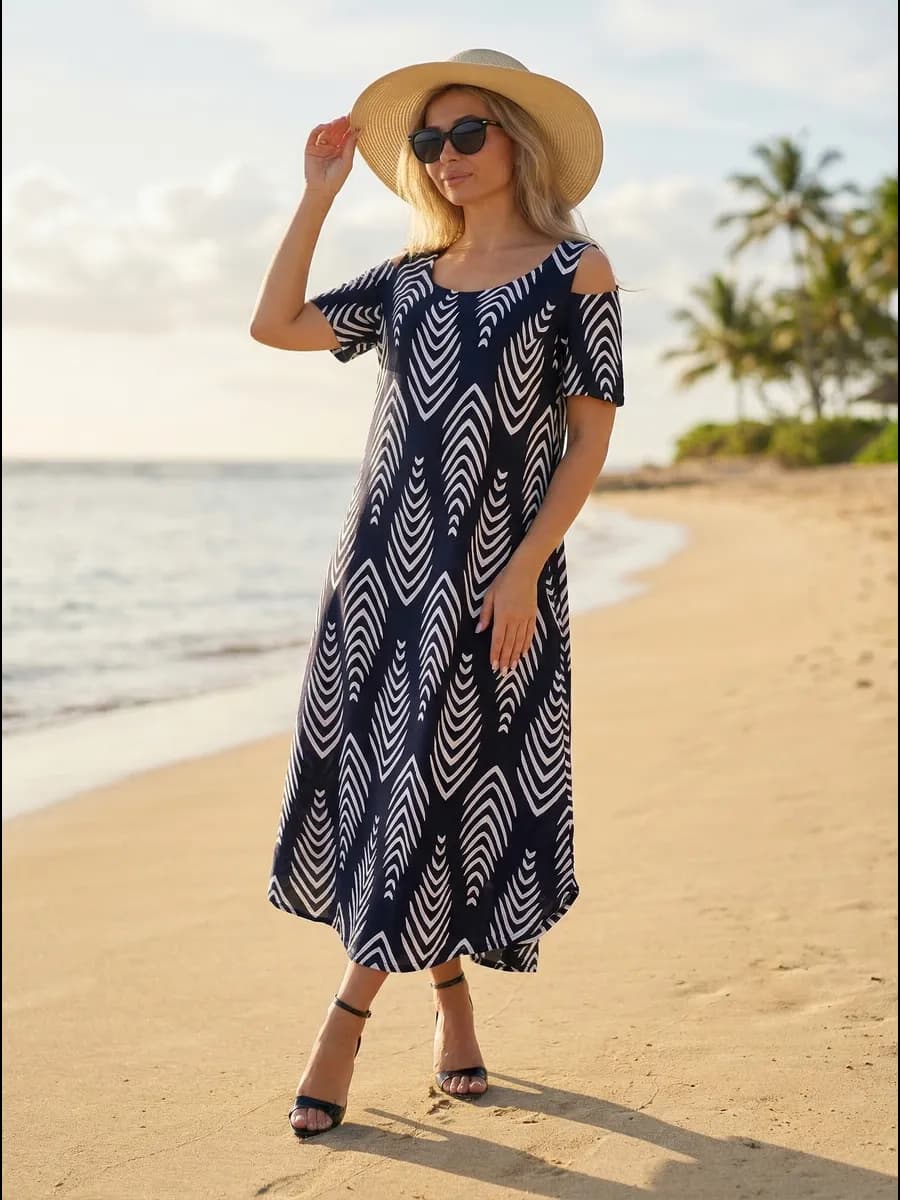 Платье летнее туника больших размеров