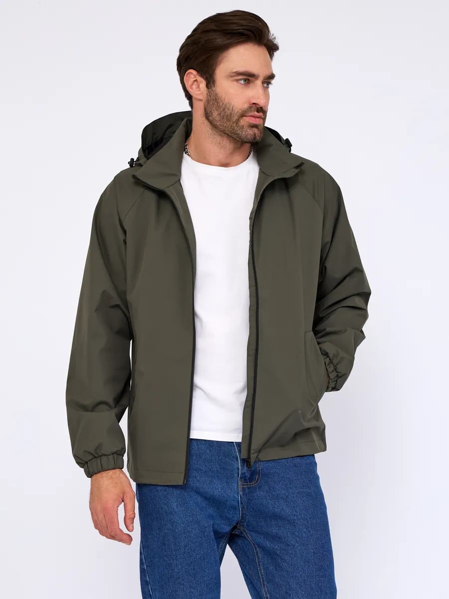 Куртка ветровка демисезонная с капюшоном - фото 1