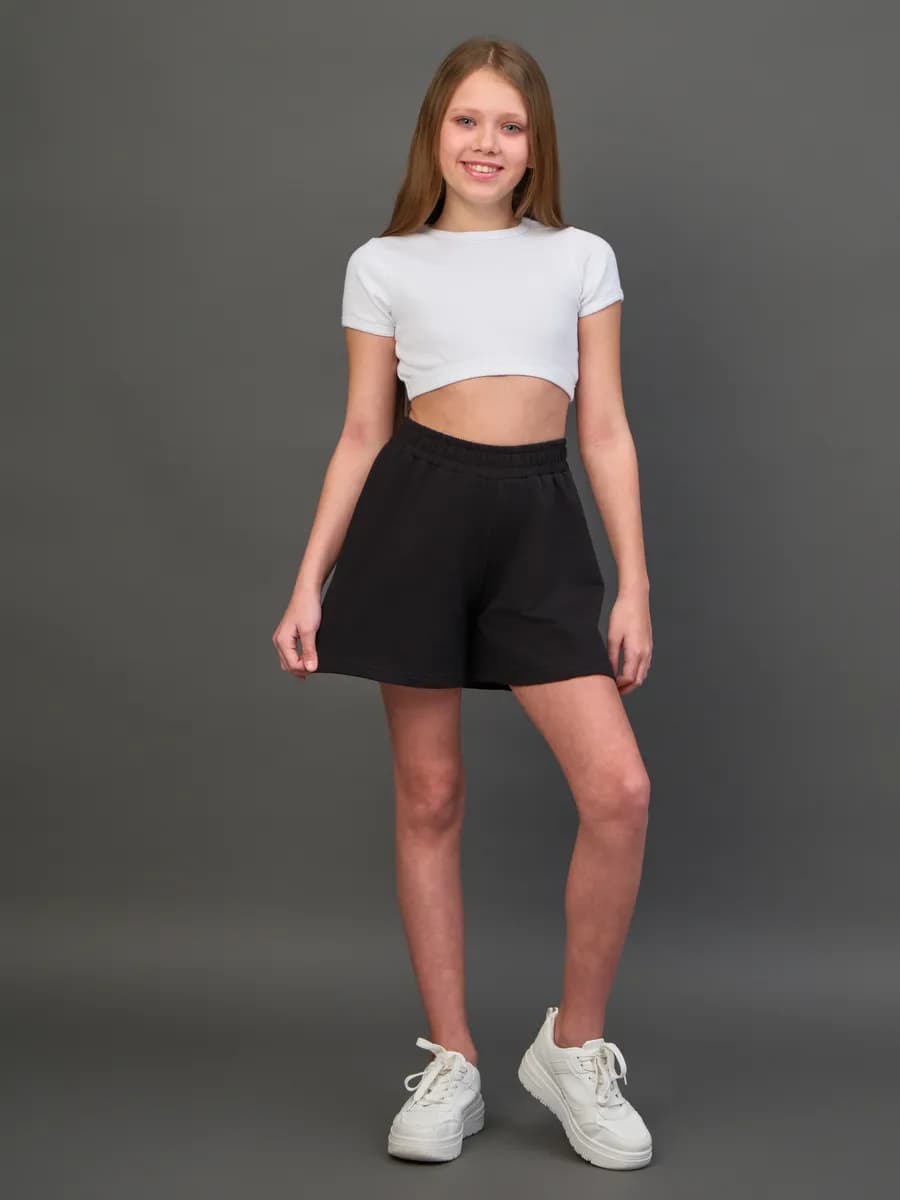 Шорты-юбка летние оверсайз хлопок