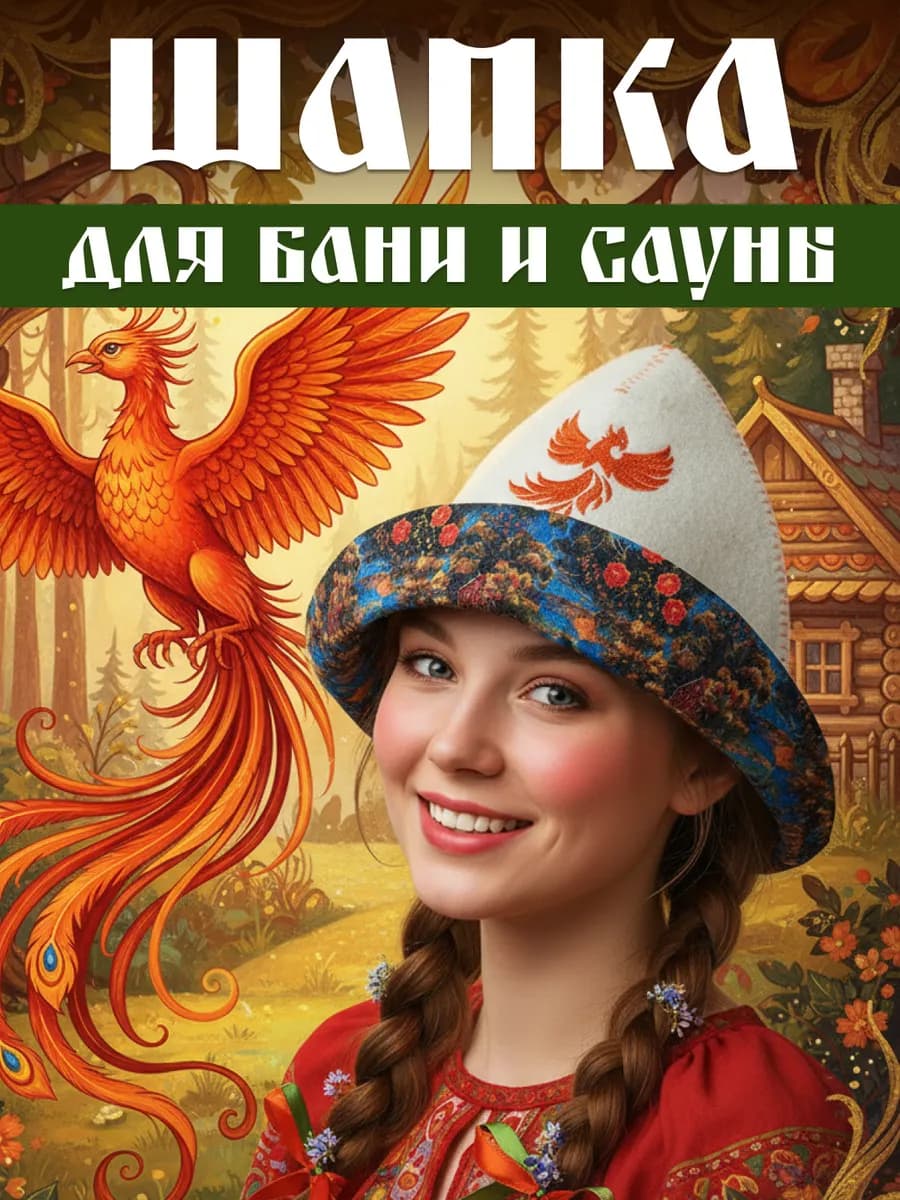 Шапка для бани и сауны женская