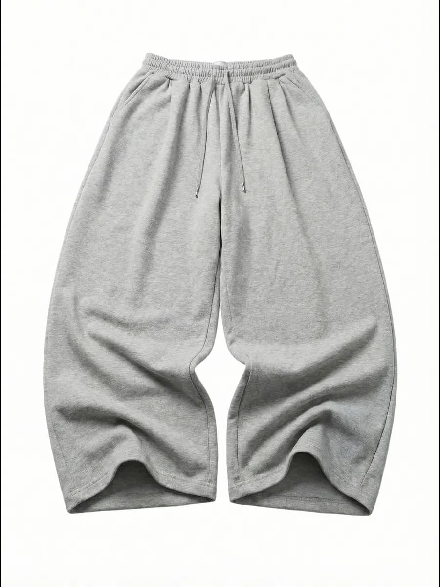 Спортивные широкие штаны без резинки - фото 1