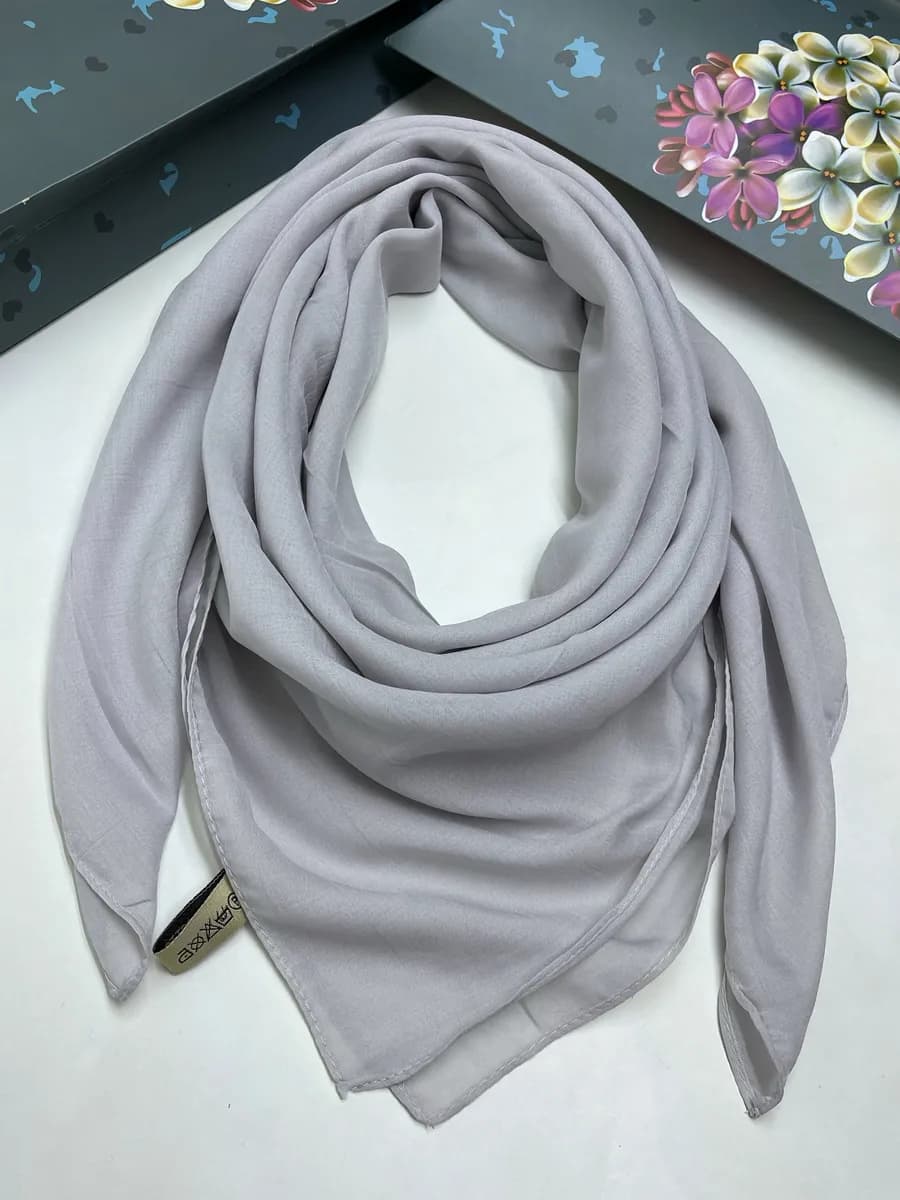 Платок хлопковый на голову однотонный Бамбук