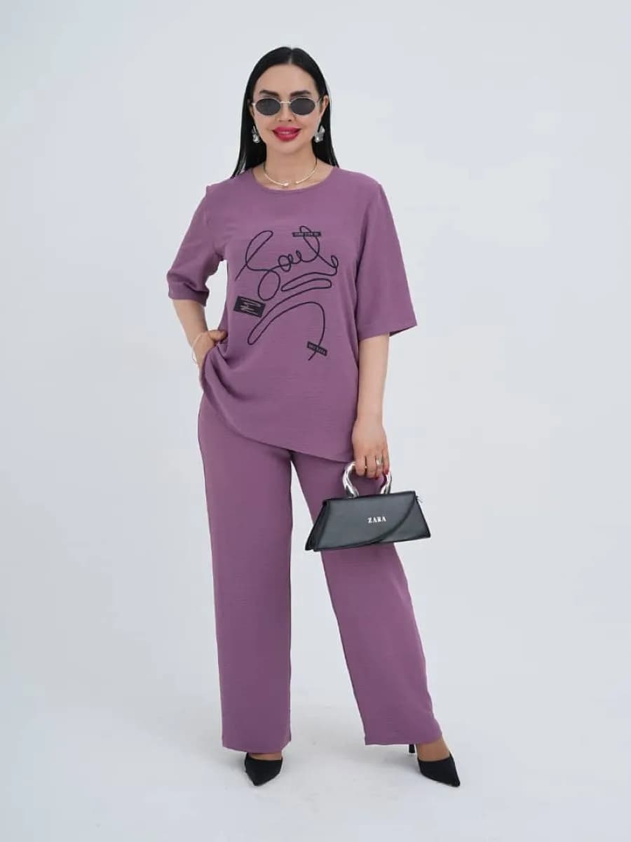 Костюм с брюками большие размеры