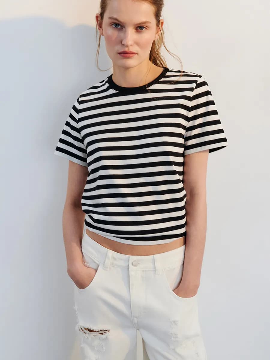 Футболка прямая в полоску