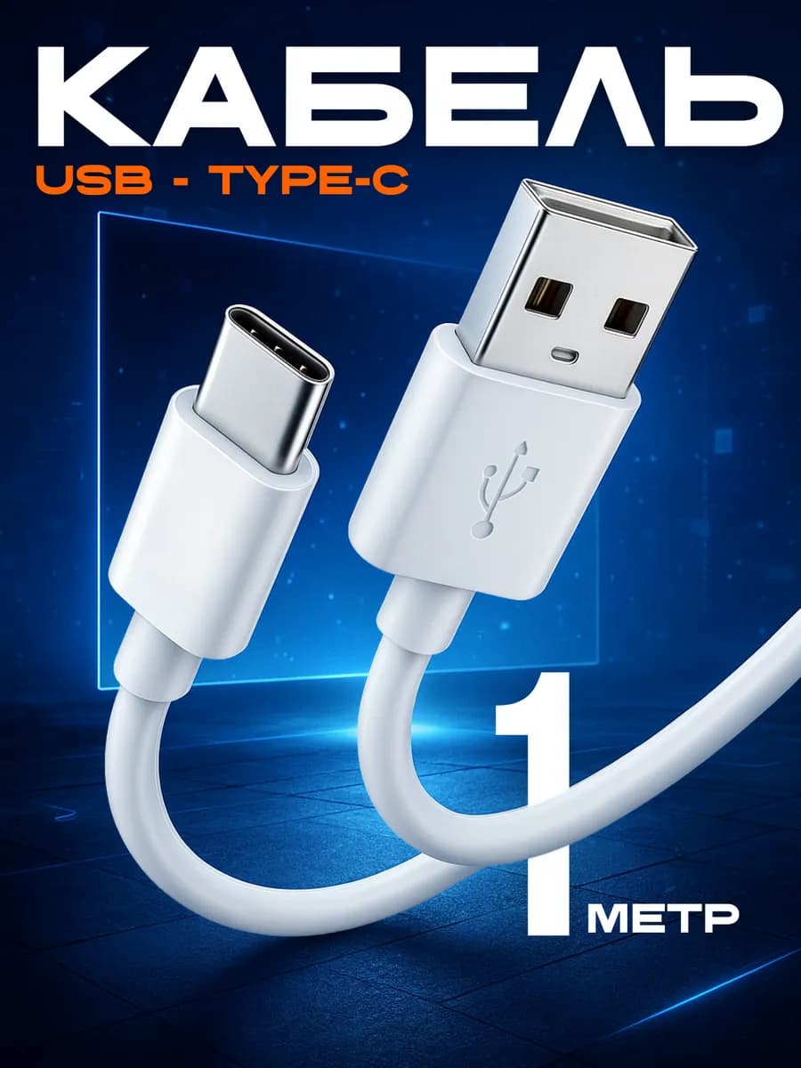 Кабель Type-C быстрая зарядка