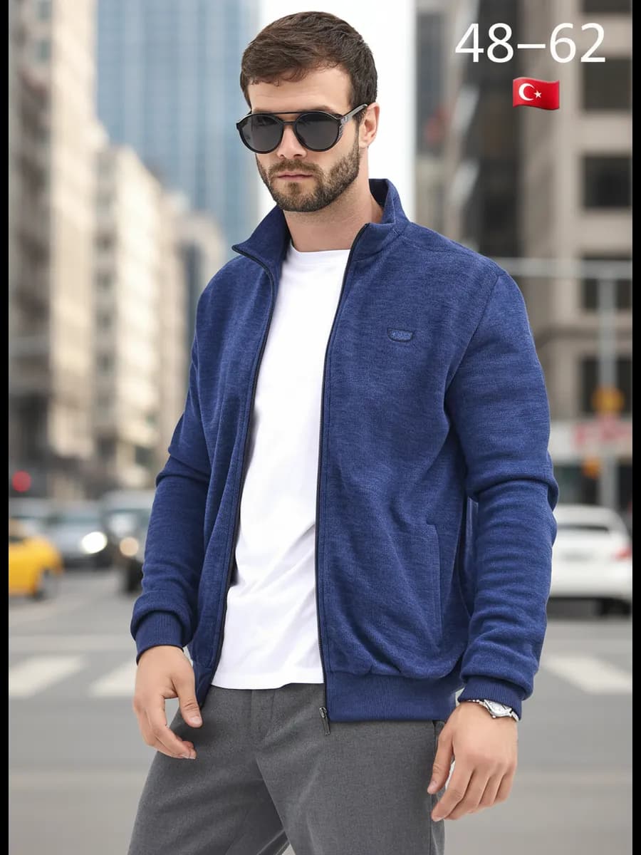 Кофта кардиган на молнии мягкий велюровый большие размеры