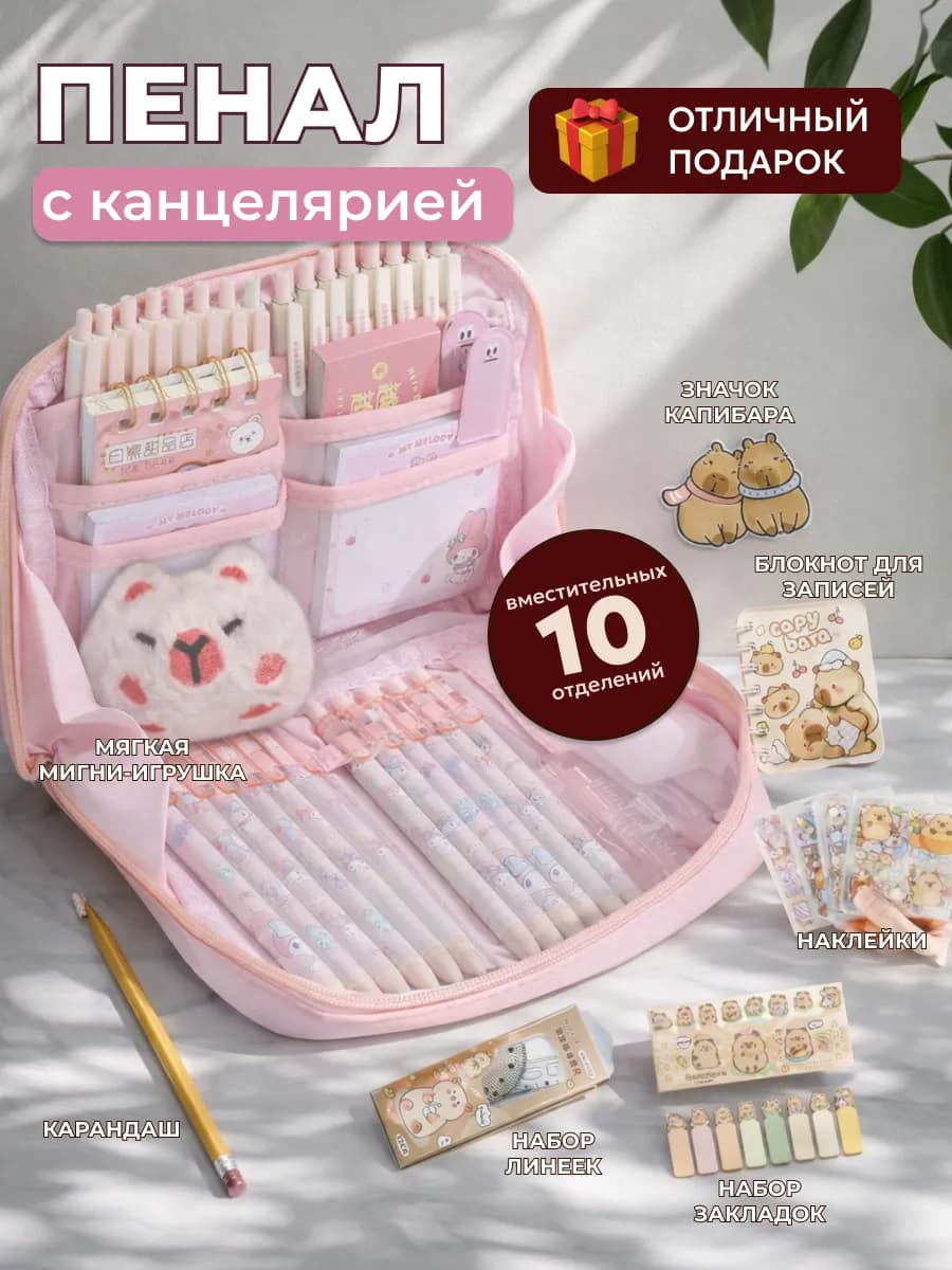 Пенал школьный с аксессуарами